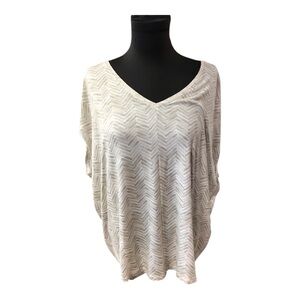 White House Black Market Gray Dolman Sleeve Blouse